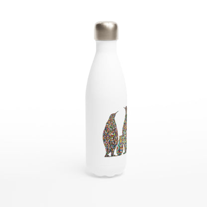 Multicoloured Penguins Stainless Steel Water Bottle