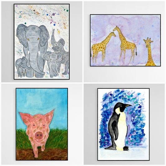 Animal Print Collection Of Four