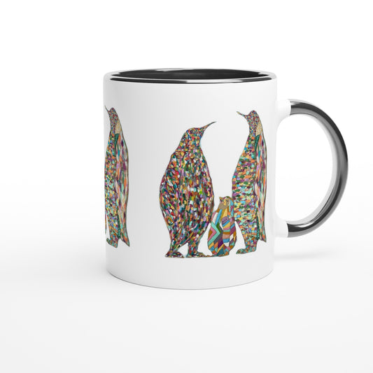 Multicoloured Penguins Mug with Colour Inside