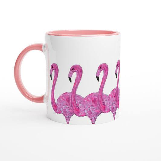 Flamingo Mug with Colour Inside