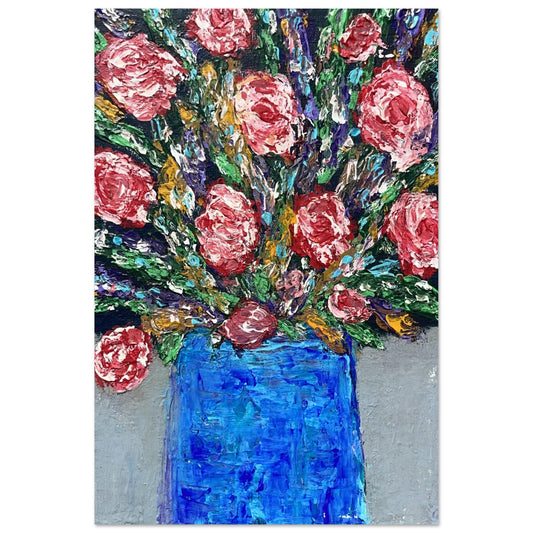 Impasto Flowers Aluminium Prints