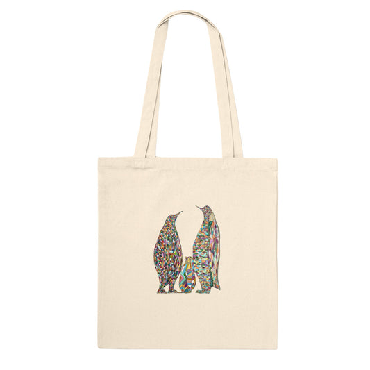 Multicoloured Penguins Tote Bag