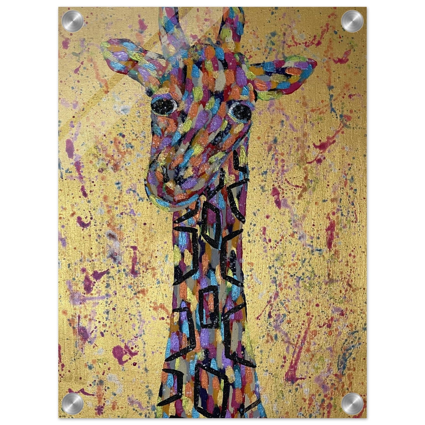 Gold Giraffe Acrylic Prints