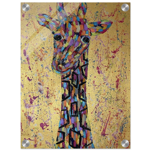 Gold Giraffe Acrylic Prints