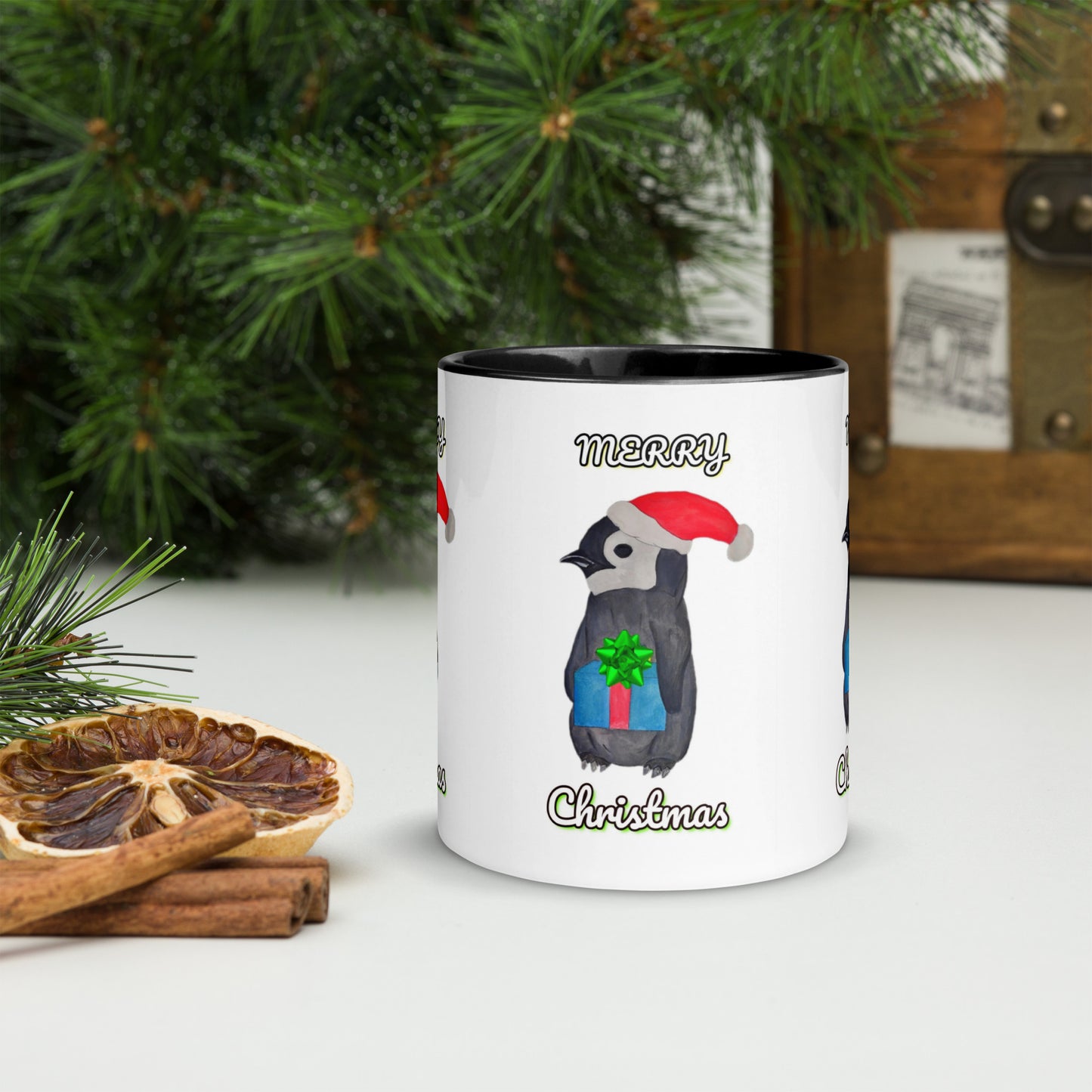 Christmas Penguin with Colour Inside