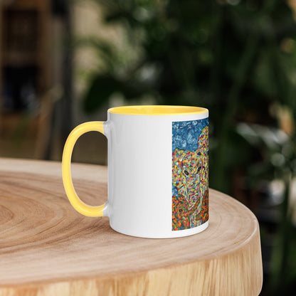 Multi Coloured Elephants Mug with Colour Inside